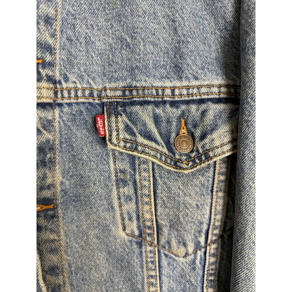 Levis 70507-0389 Vintage Denim Trucker Jacket XXL Blue Mens Oversized Trucker